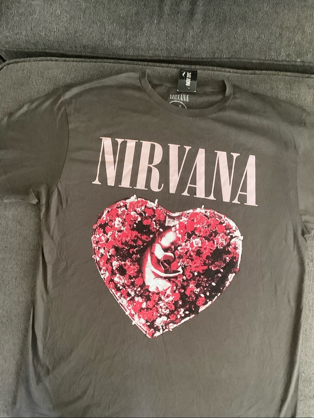 NIRVANA Tee with Heart-Shaped Box' Back Script
